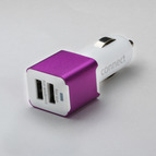 АЗУ CONNECT PREMIUM C/C-039A  на 2 USB выхода  3400 mAh white-violet