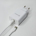 СЗУ AVconnect GF-U3, USB-выход QC 3.0 18W, 3A, с кабелем TYPE-C, цвет: белый