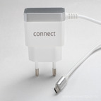 СЗУ AVconnect TECHNOLOGY (T-10) micro 1000mAh, цвет: бело-серый