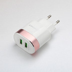 СЗУ AVconnect AC-24 на 2 USB выхода AUTO-ID 2400 mAh, цвет: бело-розовое золото
