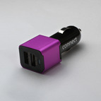 АЗУ CONNECT PREMIUM C/C-039A  на 2 USB выхода  3400 mAh black-violet