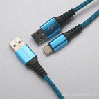 USB AVconnect СС-6 TYPE-C крученый провод 1m цвет:голубой
