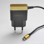 СЗУ AVconnect TECHNOLOGY (T-10) micro 2000mAh, цвет: чёрно-золотой