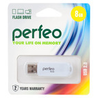 8Gb USB флеш- накопитель Perfeo C03 White