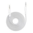 Audio cable (AUX) силиконовый провод (белый) 3,5F-3,5F 1.0м