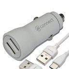 АЗУ AVconnect CX-23 на 2 USB выхода 3100 mAh с кабелем TYPE-C цвет: белый